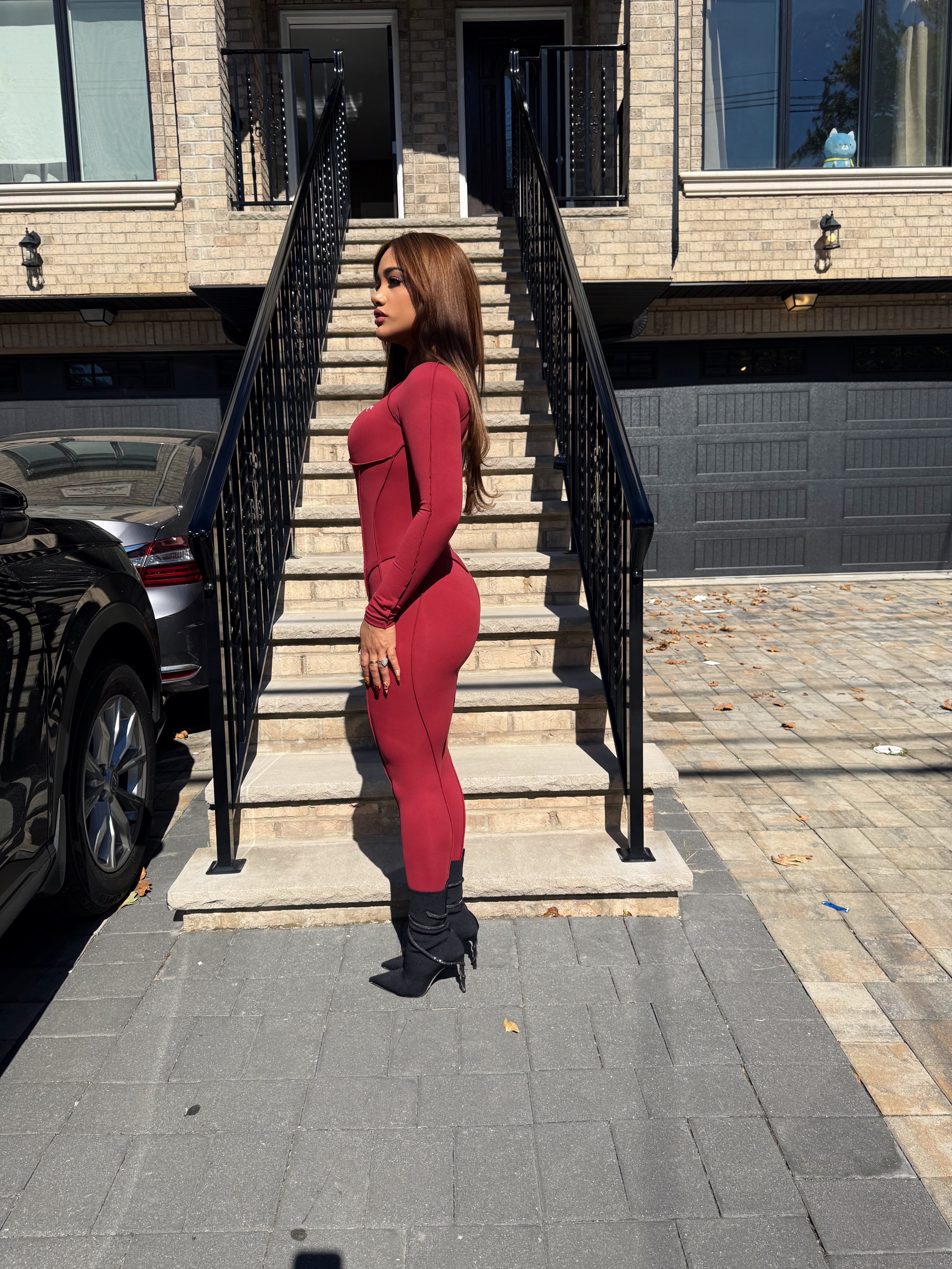Cayena Long Sleeve Backless Jumpsuit